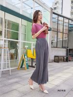 2023 Hot NIENIE Miyake pleated pants new slimming and flesh-covering double-layer pp olive green high-waisted straight wide-leg pants