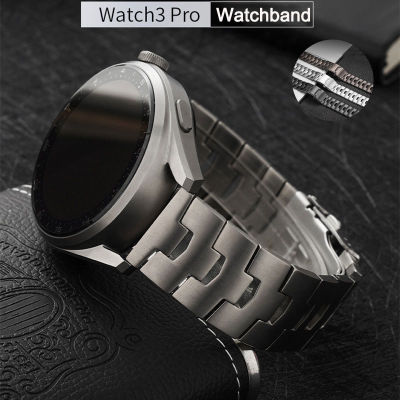 สายนาฬิกาโลหะไททาเนียมแบบสากล22มม. สำหรับนาฬิกา Samsung 3 45มม. นาฬิกา S3สายสำหรับ Huawei GT2 GT3 Pro 46มม. สายรัดข้อมือเป็นทางการสุดหรู CarterFa
