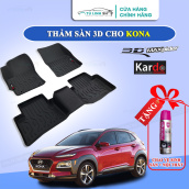 Thảm lót sàn Hyundai KONA bằng khuôn đúc hãng Kardo hoặc 3D MAXpider KAGU