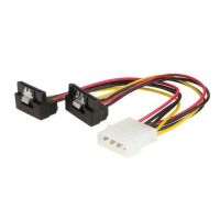 【2023】90องศา Molex ชาย2X15P หญิง SATA Y อะแดปเตอร์แยกสายไฟสายไฟ ！