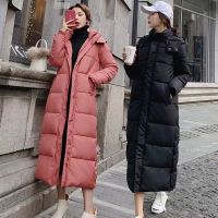 【cw】【 Removable Hat 】 Womens Cotton-Padded Overknee Lengthened 2022 Winter New Thickened Coat Cotton-Padded Coat for Women ！