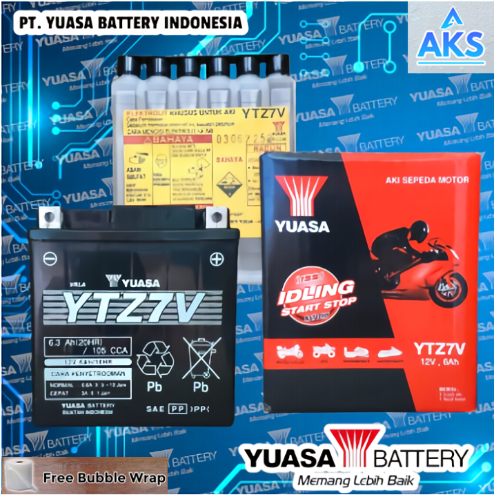 Aki Motor Vespa Sprint, Vespa Primavera, Vespa LX 125 Yuasa YTZ7V Aki