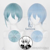 AEOZAD อะนิเมะ Azul Bloqueio Hiori Peruca คอสเพลย์ คอสเพลย์วิกผม Curtas Claro Cabelo Sintético Resistente ao Calor Festa de ฮาโลวีน 28 ซม.