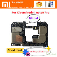 แผงวงจรหลักวงจรชิปแบบเต็ม8 Pro เมนบอร์ด Xiaomi Redmi Note แผงวงจรปลดล็อคทั่วโลกของแท้ใช้งานได้ดี