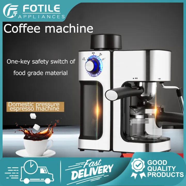 FOTILE Espresso coffee machine for domestic and commercial semi-automatic steam milk froth can make a variety of fancy coffee at any time Coffee maker machine Coffee machine espresso Coffee espresso machine
