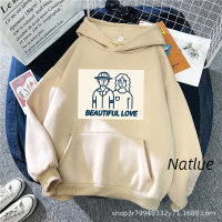 Natlux เสื้อฮู้ด เสื้อแขนยาวอบอุ่น หลวมและสบาย ทันสมัย สไตล์ วินเทจ เท่ WWY2300092 41Z231009