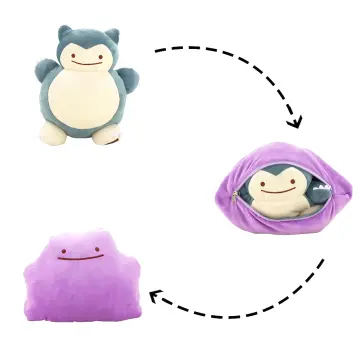 Kawaii 30cm Anime Pokemon Ditto Transform Snorlax Pikachu Charmander Gengar  Lapras Inside-Out Stuffed Big Cushion Plush Soft Toy