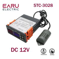 รีเลย์เอาท์พุท24V 12V DC 220V 110V AC AC เอาท์พุทควบคุมเทอร์โมสตัท C/f ไฮโกรมิเตอร์อุณหภูมิดิจิตอลแบบคู่3028 STC-10A