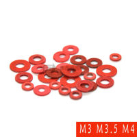 M3 M3.5 M4 ฉนวนสกรูเครื่องซักผ้ากระดาษปะเก็นกระดาษสีแดง Meson Paper Absolute Flat Gaskets-Zkeir