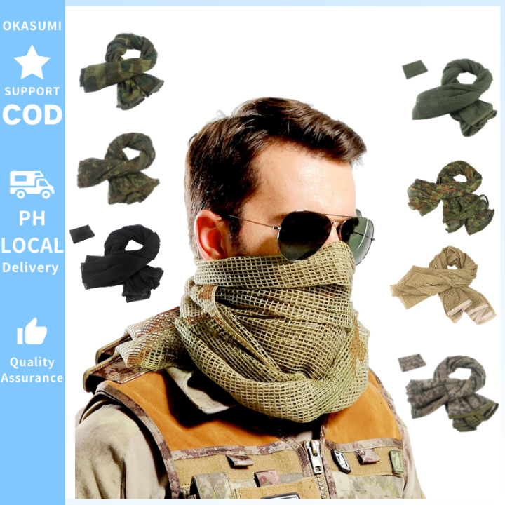 OKASUMI【COD】Local Delivery Camouflage Scarf Fashion Outdoor Tactical ...