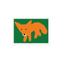 [WARMGREY TAIL] RED FOX GREEN POSTCARD