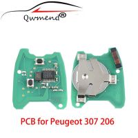 แผ่นแผงอิเล็กทรอนิกส์ Kunci Remote Mobil Qwmend สำหรับ Peugeot 307กุญแจรถอัจฉริยะ Pcb สำหรับ Citroen C2 C3 Pluriel