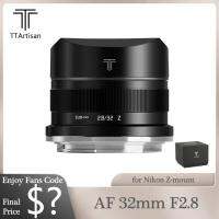 Ttartisan เลนส์ฟูลเฟรม F2.8 32มม. เข้ากันได้กับ Nikon Z5 Z6 Z6II Z7 Z7II Z9 Z50