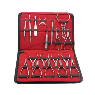 Stainless Steel Orthodontics Dental Tools Set Dental Orthodontic Forming Pliers Set Dental Instrument 18 Pcs/Set