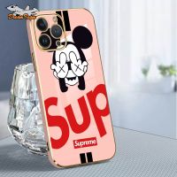 6D TPU อ่อนนุ่มเงางามหุ้มเคสโทรศัพท์ Supreme แบรนด์ที่นิยมมิกกี้สุดหรูฝาหลังสำหรับ Xiaomi Redmi Note 10 Pro Max Redmi Note 10S Redmi Note 11 Pro Note Redmi Note 11S Redmi Note 12 Pro Redmi Note 12S