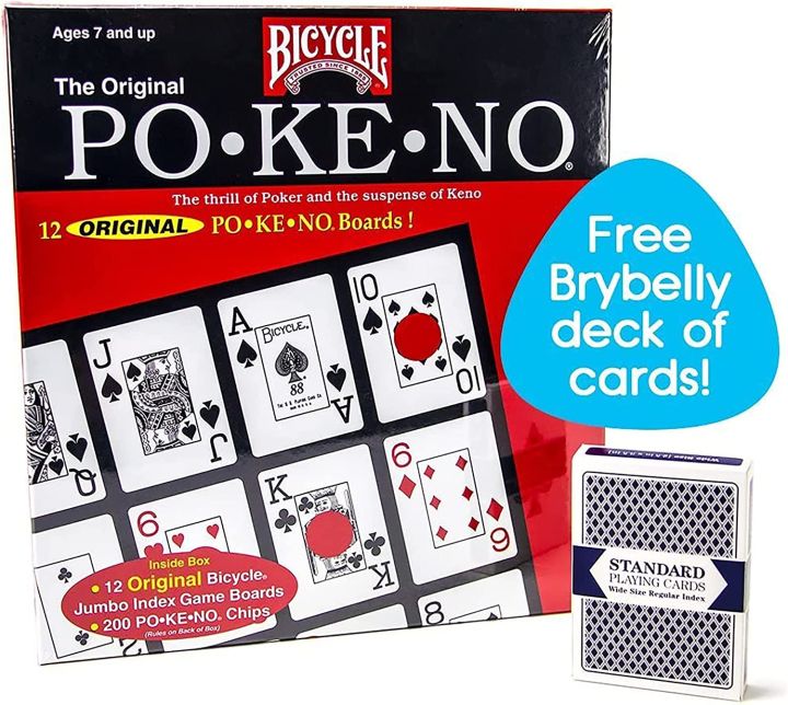 ORIGINAL POKENO GAME BY BICYCLE 12 UNIQUE BOARDS FOR UP TO 12 PLAYERS 