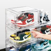 Clear Foldable Plastic Drawer Storage Shoe Box and Women PET acrylic transparent box large shoes box plastic storage