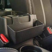 QHCP Car Rear Armrest Storage Box Organizer Barrel Case Black High Quality ABS Stowing Tidy For Jeep Wrangler JK 2011-2017