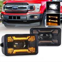 Eurs 2ชิ้นไฟ Led ตัดหมอกหน้ารถ Drl ไฟตัดหมอก Lampu Jalan กลางวันสำหรับ F150 Ford Raptor 12V สีขาวสีเหลือง