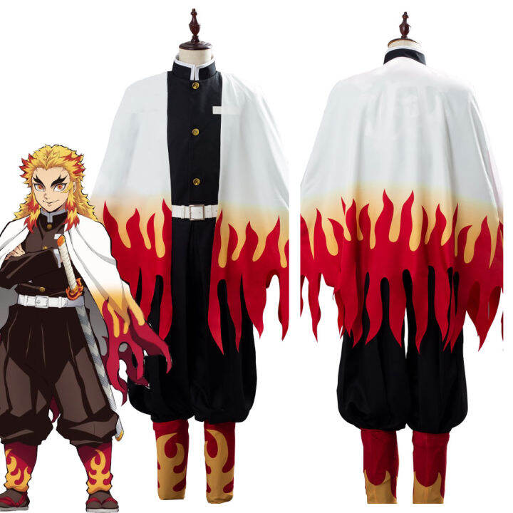 Demon Slayer: Kimetsu no Yaiba Rengoku Kyoujurou Cosplay Costume Adult ...