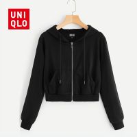 Uniqlo หมวกเสื้อกันหนาวมีฮู้ดระบายอากาศได้ดี เสื้อแจ็คเก็ตมีฮู้ดสไตล์เกาหลี