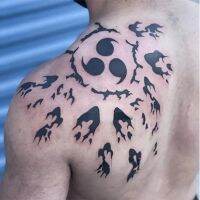 【hot】❡  Big Size Anime black Temporary Tattoos Curse Tatto Back Waist Fake Tatoo Sticker for Woman Men