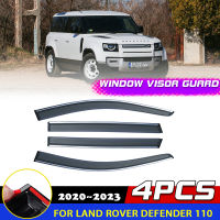 Windows Visor สำหรับ Land Rover Defender 110 2020 ~ 2023 2021 2022ประตูกันสาด Sun Rain Eyebrow e สติกเกอร์ Deflector อุปกรณ์เสริม