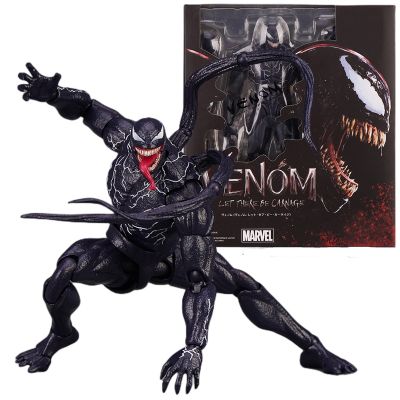 ZZOOI Venom SHF Spider Man Marvel legends Action Figure Joint Movable Toys Change Face Statue Model Doll Collectible kids for Toy Gift
