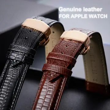 Leather Strap for Apple Watch Band 45mm 44mm 40mm 41mm 42mm 38mm Crocodile  Leather Wristband for iWatch Ultra 8 7 6 5 4 3 2 SE - AliExpress