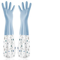 Long Sleeve Wash Dishes Household Cleaning Gloves Kitchen Waterproof Dishwashing Gloves Rubber Bands Gloves