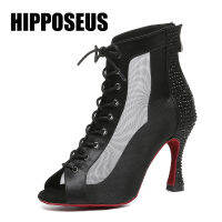 2022 Hipposeus ผู้หญิงรองเท้าเต้นรำ Salsa อาร์เจนตินา Tango Dance รองเท้าหนังนิ่มคุณภาพสูง Stilettos ผู้หญิงเต้นรำรองเท้าส้นสูง