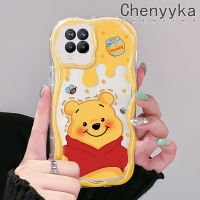 เคส Chenyyka สำหรับ Realme 8 5G 8S 5G Q3i V13 5G Narzo 30 Q3เคสลายหมีน้ำผึ้งน่ารักสีสันสดใสเนื้อครีมกันกระแทกแบบใสนิ่มเคสมือถือโปร่งใสลายกล้องถ่ายรูปสร้างสรรค์ฝาครอบป้องกันซิลิโคน