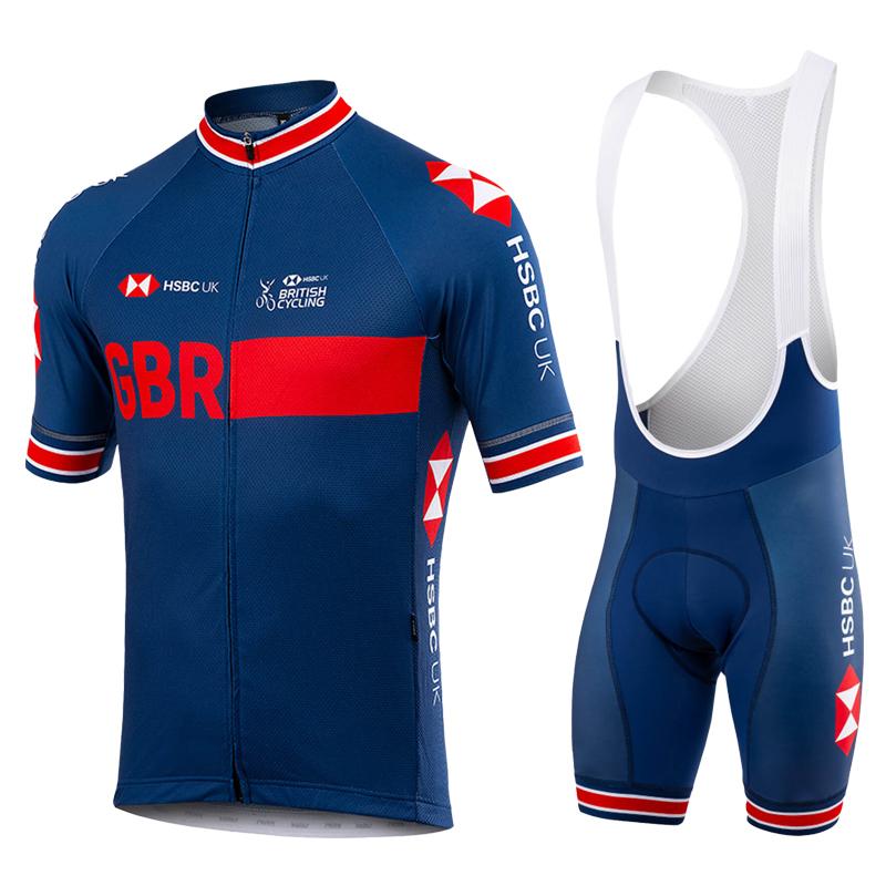Men's Cycling Jersey Bib Shorts Kits 2021 Bike Shirt Pants Clothing Uniforms Set 