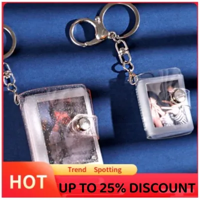 16 Mini Small Photo Album Keyring 1 2 Inch ID Instant Pictures Interstitial Storage Card Book Keychain Lover Time Memory Gift