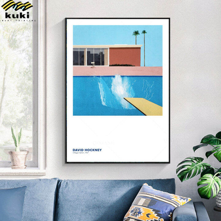 David Hockney art exhibition poster, modern minimalist, David Hockney ...