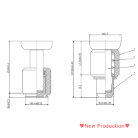 New Production? ลูกสูบสปริง5ชิ้น, สปริงคาร์บอนแบบมาตรฐาน PT-56-61ด้านในเส้นผ่าศูนย์กลาง6.35มม.