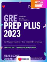 หนังสืออังกฤษใหม่ GRE Prep Plus 2023, Includes 6 Practice Tests, Online Study Guide, Proven Strategies to Pass the Exam (Kaplan Test Prep) [Paperback]