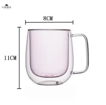 Coffee Cup Mugs 150ml/250ml Double-layer Glass Transparent Durable Heat  Resistant With Spoon