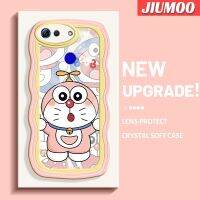 JIUMOO เคสเคสสำหรับ Honor V20 V30โปรลายการ์ตูนโดราเอมอนสีสันสดใสขอบครีมเคสมือถือกันกระแทกแบบใสนุ่มเรียบง่ายเคสป้องกันโปร่งใสลายกล้องถ่ายรูปที่สร้างสรรค์