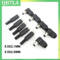 QB7LA shop Right angle DC male female Power Connector Plug 5.5MM * 2.5MM / 2.1MM Jack Socket Adapter straight 90 Degree 5.5*2.5MM 5521