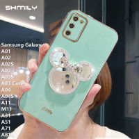 เคสโทรศัพท์กระจกแต่งหน้าแฟชั่นสำหรับ Samsung กาแลคซี A03S A03 A01 A81 A02S A02 A71แฟชั่น A31 M11มิกกี้ดีลักซ์ยอดนิยมเคสโทรศัพท์ซิลิโคนเคสนิ่มเคลือบอิเล็คโทรเพลทมิกกี้ดีลักซ์