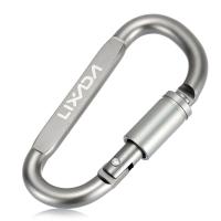 อะลูมินัมอัลลอย D-แหวน Rock Climbing Carabiner เกลียวล็อคแขวนหัวเข็มขัดพวงกุญแจสำหรับกลางแจ้ง Camping Hiking Rock Rescue