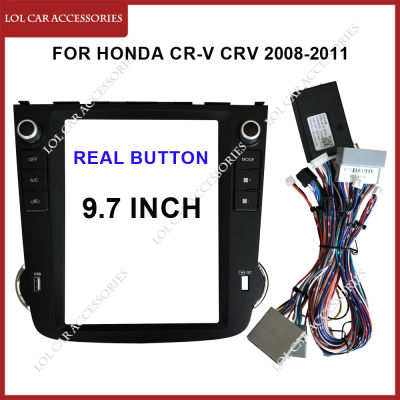 9.7นิ้วสำหรับ Honda CR-V CRV 2008-2011สเตอริโอวิทยุรถยนต์ปลอกหุ้มเครื่องเล่น MP5 Android กรอบ2 Din Head Unit Fascia แผงหน้าปัด