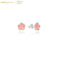 Louis Montini (Jewelry) Sterling Silver 925 Earrings ต่างหูเงินแท้ 92.5% ต่างหูผู้หญิง รูปกุหลาบ LJER70