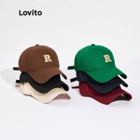 Lovito หมวกเบสบอลลำลอง พิมพ์ลาย ปรับได้ L46LD019 (สีเขียว/กรมท่า/ดำ/ขาว แดง/แอพริคอท/กาแฟ) 523956ↂ☼☁