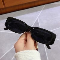 Kacamata Hitam Wanita Persegi Panjang Kacamata Kecil Corak Retro Kacamata Hitam Transparan Hip-Hop Motif Macan Tutul UV400 Gafas De Sol