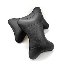 2 Pieces 4 Colors Universal Car Leather Headrest Cushion Pad Pillows Cushion Supplies Support Neck Auto Safety Pillow