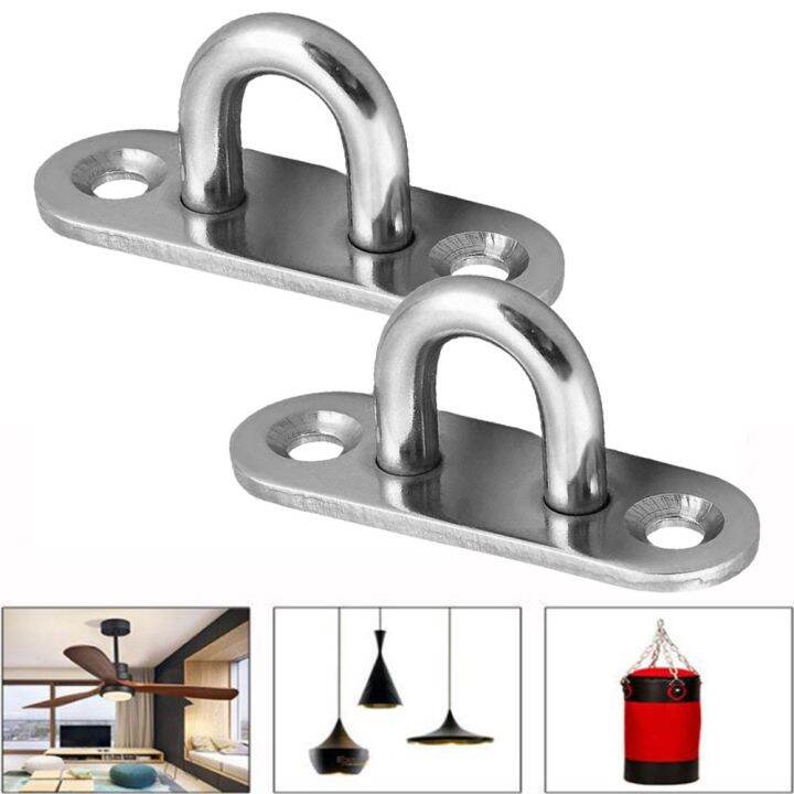 Stainless Steel Ceiling Hook 2Pcs 6*2*2.8cm Ceiling Fan Chandel Ceiling