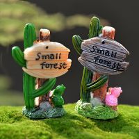 Miniature Cactus Street Signs Micro landscape Garden Ornament DIY Home Decoration Dollhouse Decorations