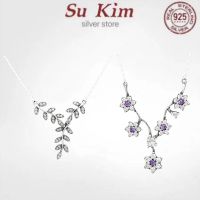 925 sterling silver original charm fashion selflessness flower leaf necklace beauty jewelry